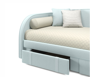 Мягкая кровать Elda 900 с ортопедическим основанием и матрасом ГОСТ