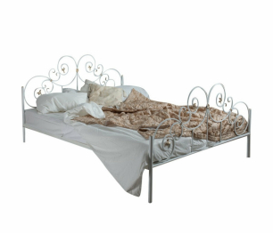 Кованая кровать Афина 1.4 с двумя спинками
