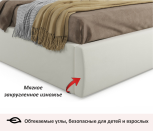 Мягкая кровать Selesta 1800 с матрасом PROMO B COCOS с подъемным механизмом