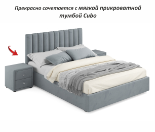 Мягкая кровать Olivia 1600 с подъемным механизмом