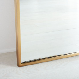 Дизайнерское настенное напольное зеркало GENGLASS Halfeo XL в металлической раме
