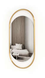 Дизайнерское настенное зеркало GENGLASS Evelix S в металлической раме