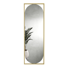 Дизайнерское настенное напольное зеркало GENGLASS Kvaden L в металлической раме
