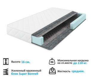 Мягкая кровать Selesta 1400 с матрасом ГОСТ с подъемным механизмом