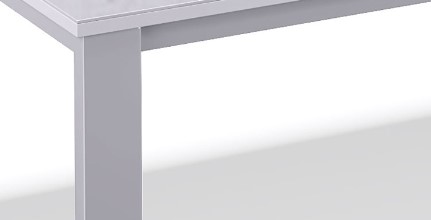 Стол Kenner LL1200, серый/стекло серое глянец