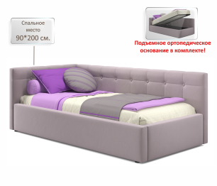 Односпальная кровать-тахта Bonna 900 с подъемным механизмом и матрасом PROMO B COCOS
