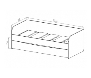 Кровать двухуровневая Арина М-7 с ящиком 