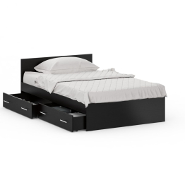 Полутороспальная кровать с ящиками Стандарт 1200